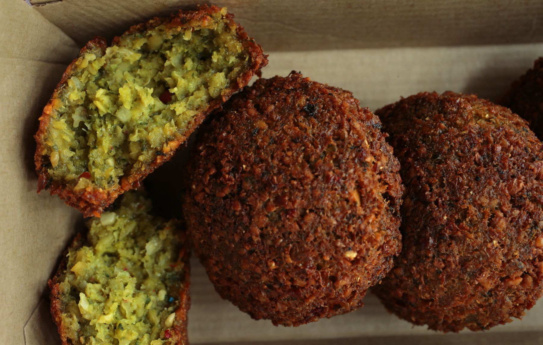 Falafel bites from American Falafel in the Loop